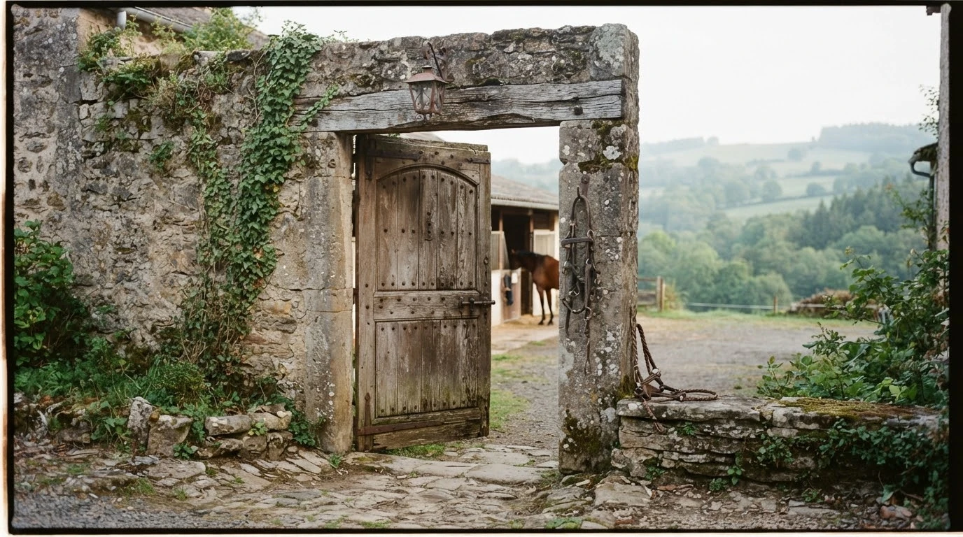 Entrée du L’ETRIER MOULINOIS, centre équestre à Bressolles