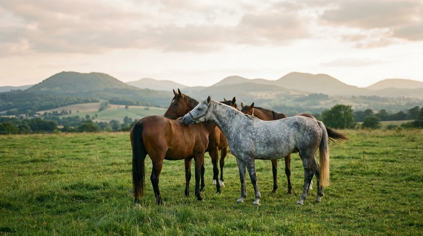 Les chevaux du L’ETRIER MOULINOIS en liberté, Allier